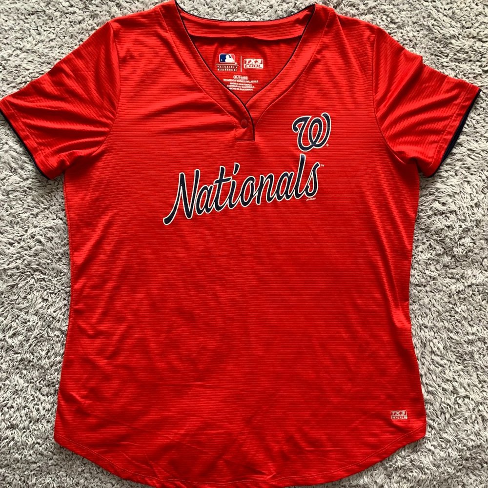 MLB Washington Nationals Women's One-Button Jersey. XL. MLB TX3 Cool Line.
